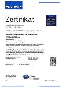 DIN EN ISO 9001 / ISO 9001:2015